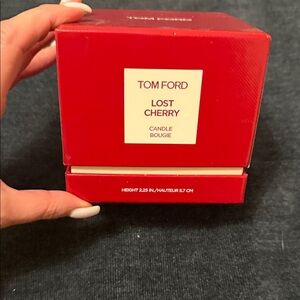 Tom Ford Lost Cherry Candle in Bold Red Packaging